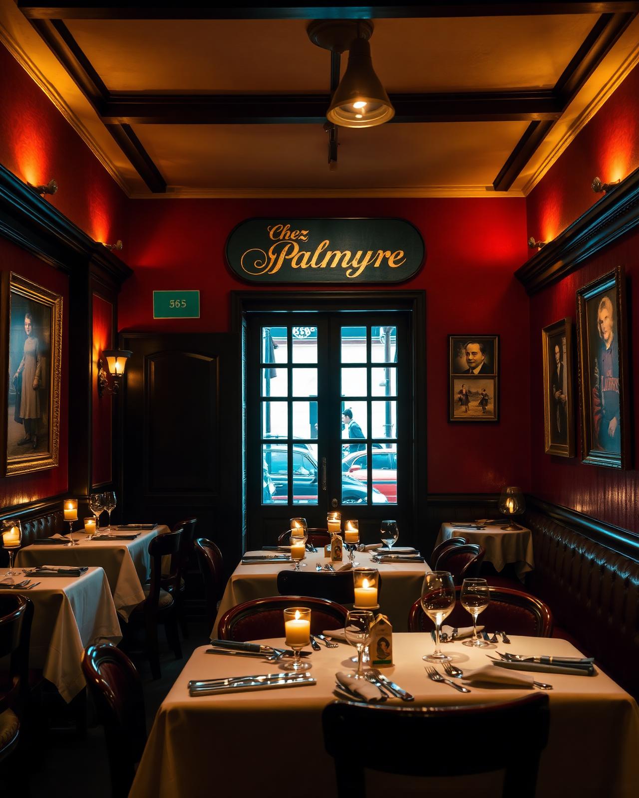 Salle à manger de Chez Palmyre dans le Vieux Nice